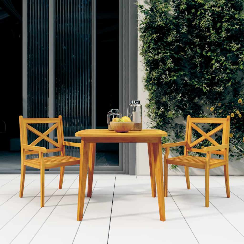 310300 vidaXL Garden Table 85x85x75 cm Solid Wood Acacia