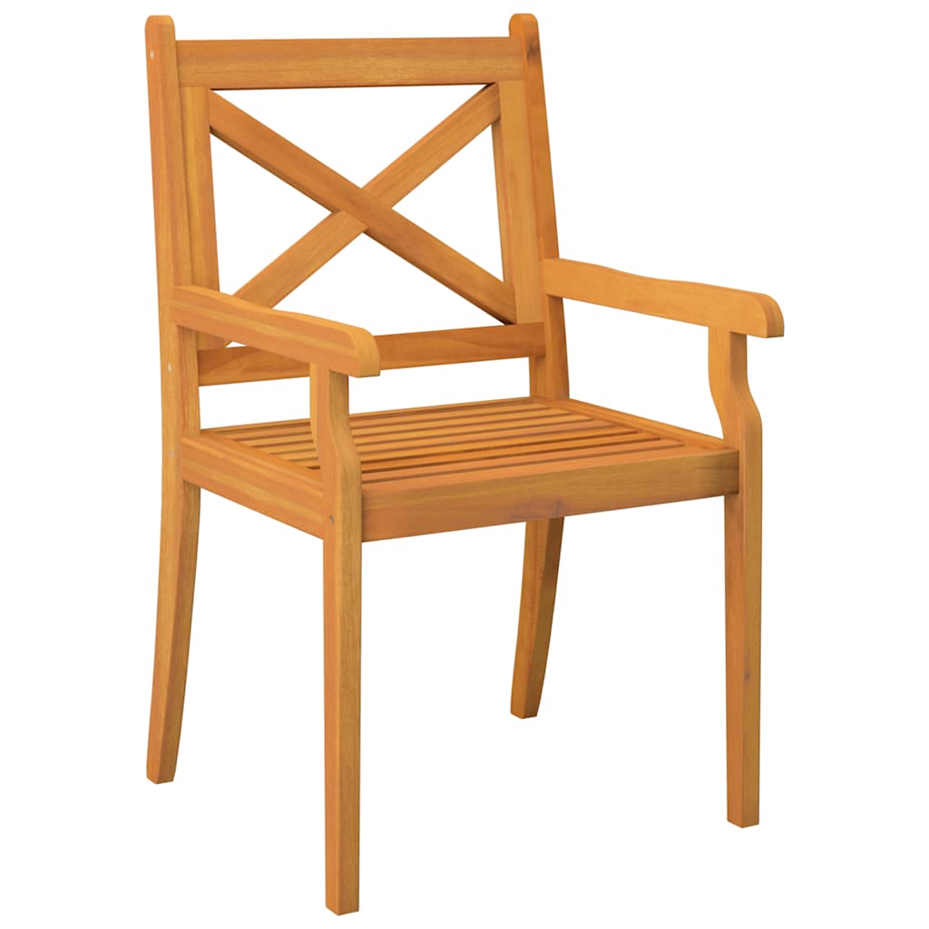 Outdoor Dining Chairs 2 pcs Solid Wood Acacia