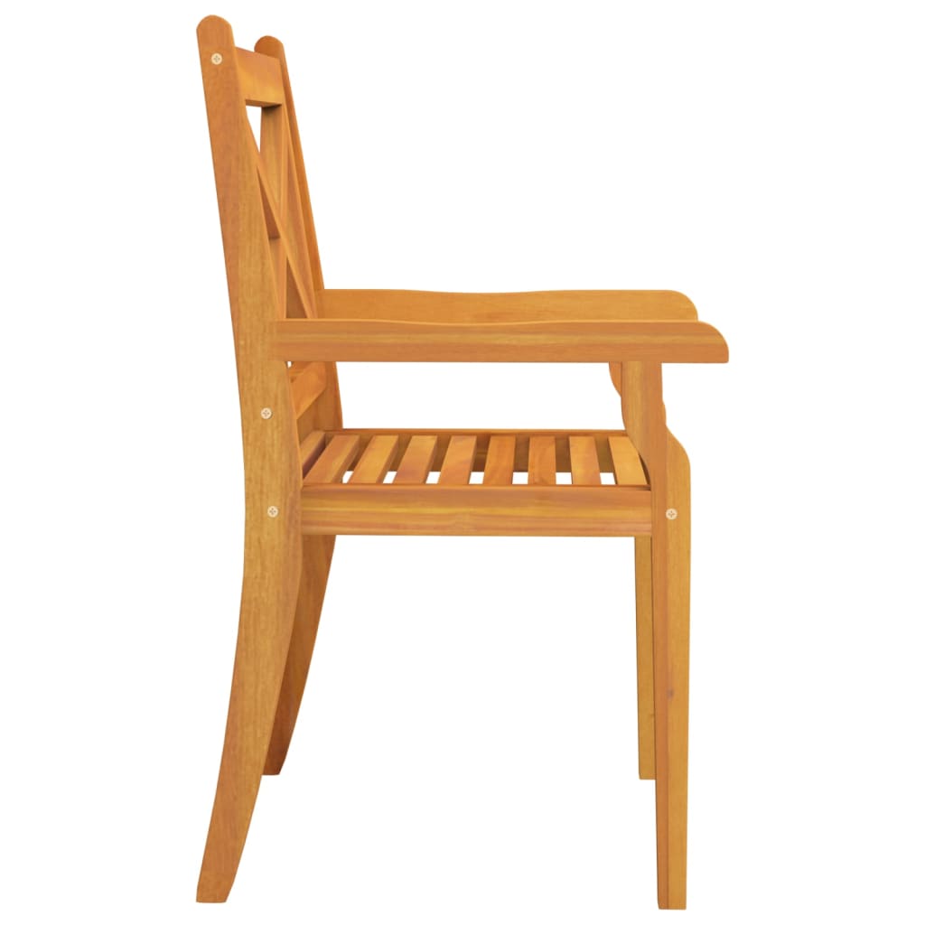 Dining Chair | Set of 3 | Natural Acacia | Solid Acacia wood | Standard