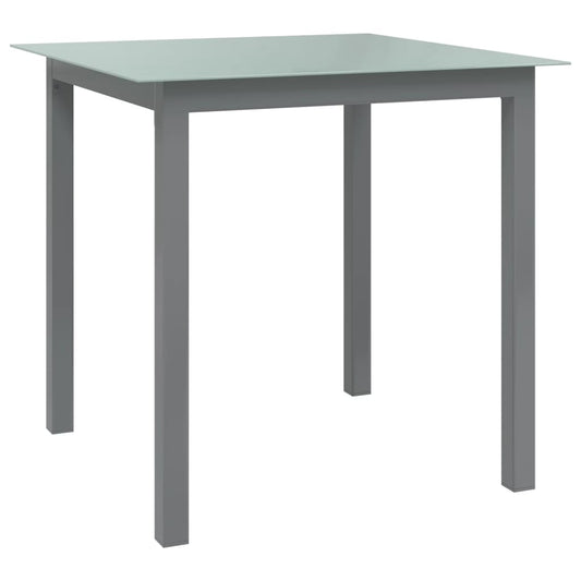 Garden Table | Light grey | Aluminium, Glass | 80x80 cm |  Durable