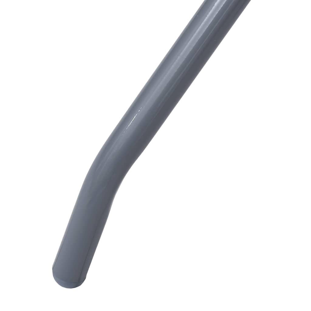 312215 vidaXL Garden Table Light Grey 80 cm Steel and Glass