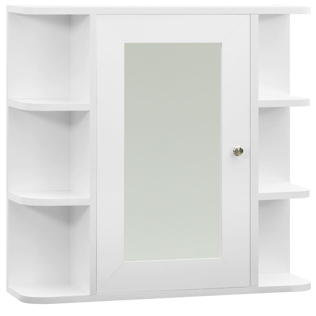 323601 vidaXL Bathroom Mirror Cabinet White 66x17x63 cm MDF