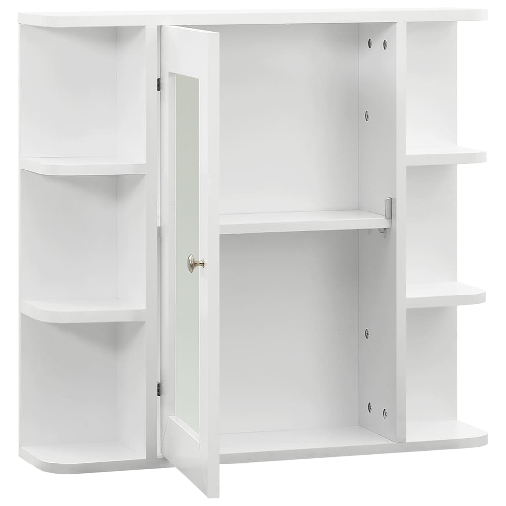 323601 vidaXL Bathroom Mirror Cabinet White 66x17x63 cm MDF