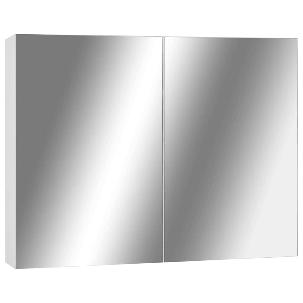 325186 vidaXL Bathroom Mirror Cabinet White 80x15x60 cm MDF