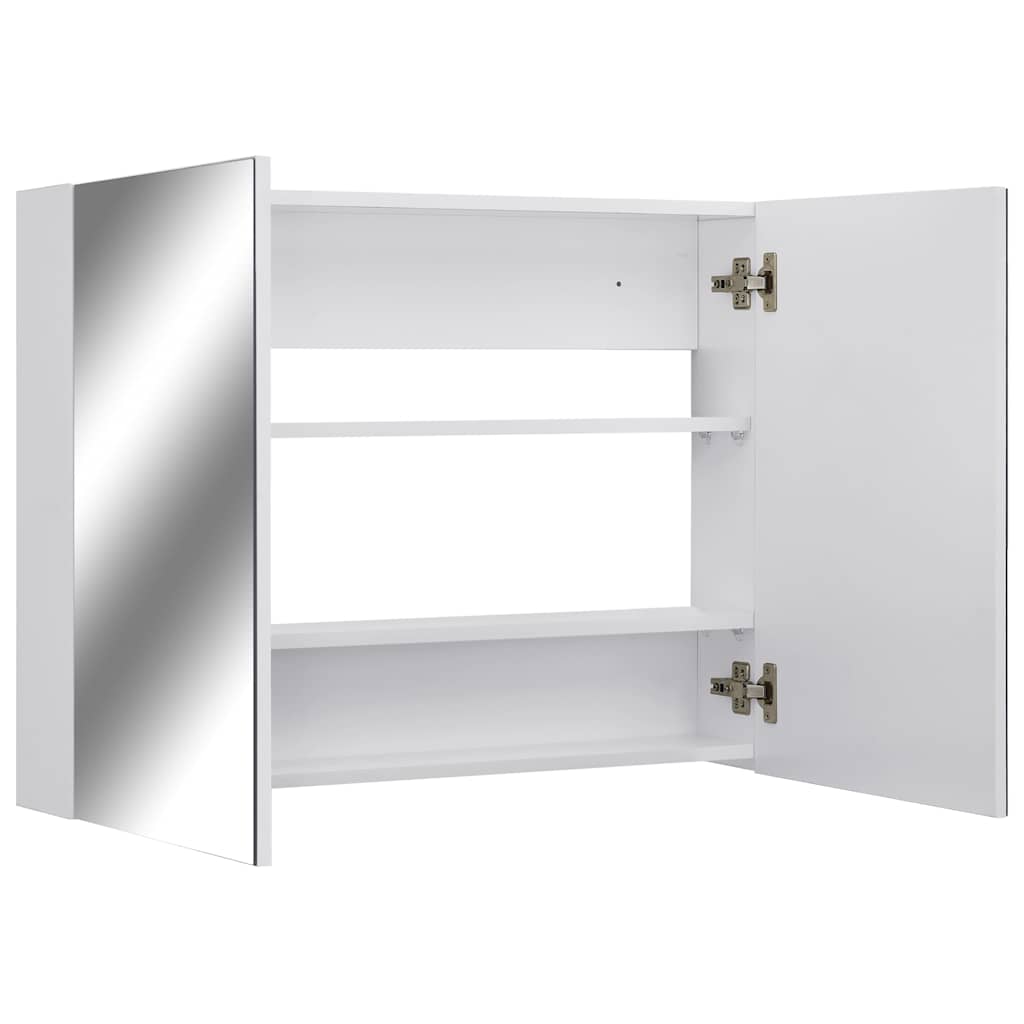325186 vidaXL Bathroom Mirror Cabinet White 80x15x60 cm MDF