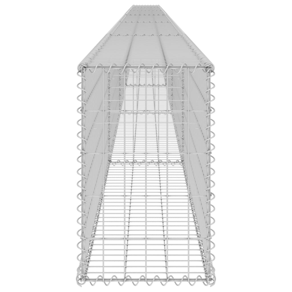 vidaXL Gabion Wall with Covers Galvanised Steel 900x30x50 cm