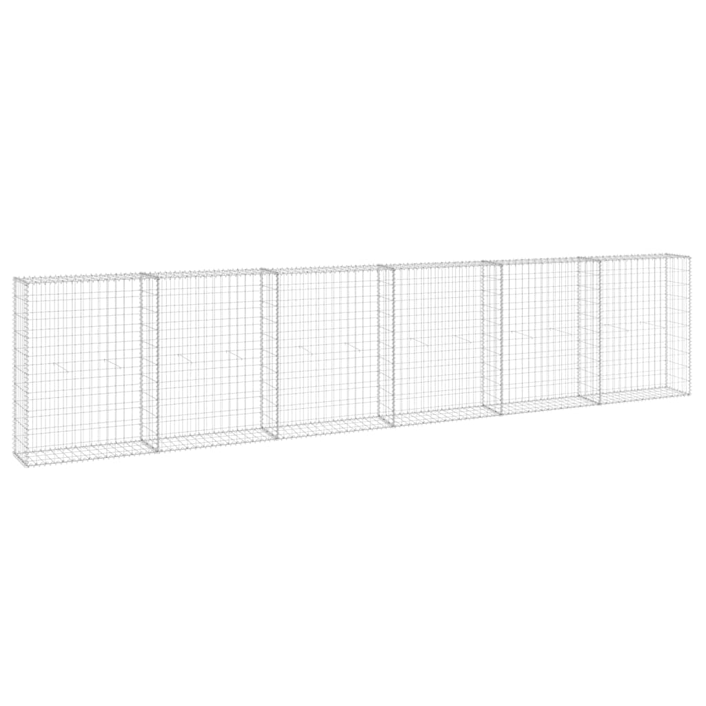 Gabion Wall with Covers Galvanised Steel 300x30x100 cm