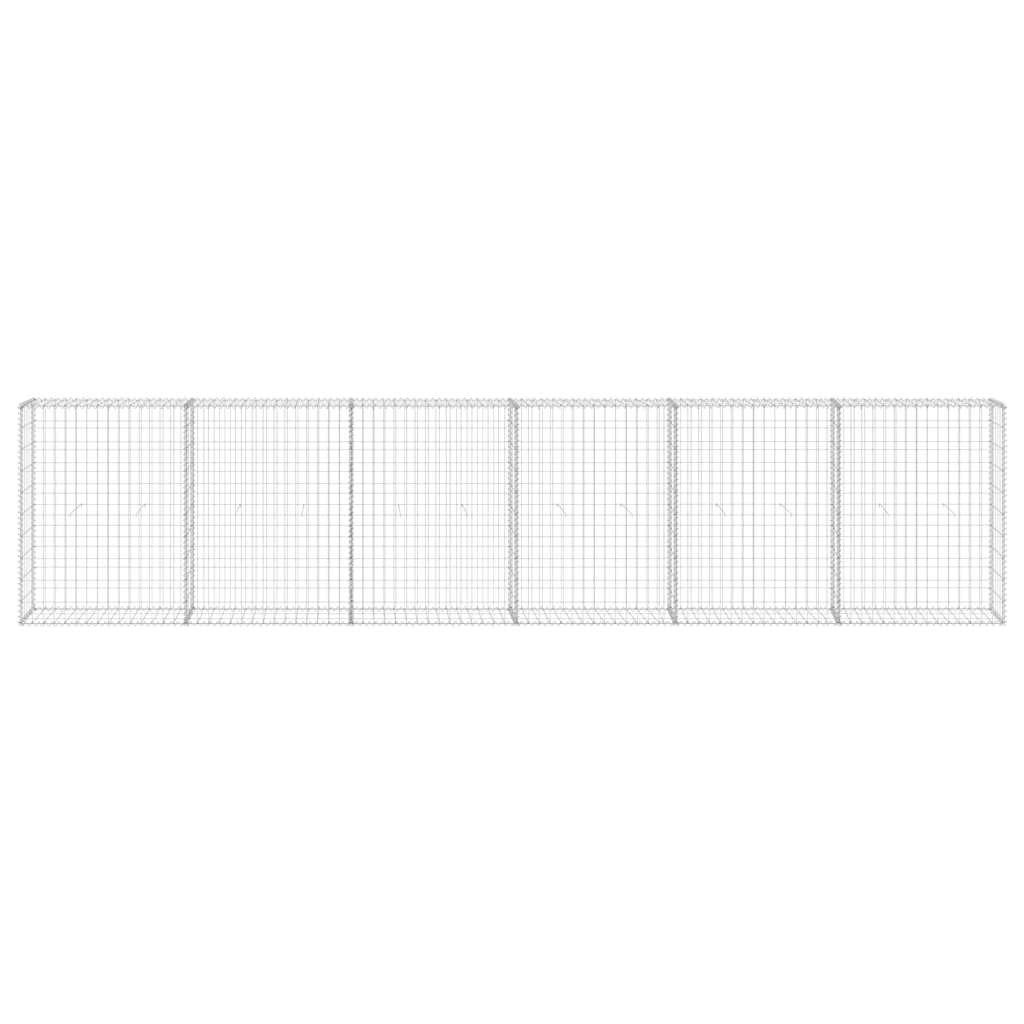 Gabion Wall with Covers Galvanised Steel 300x30x100 cm