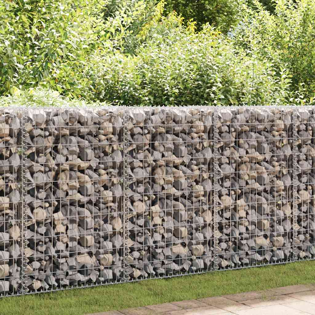 Gabion Wall with Covers Galvanised Steel 300x30x100 cm