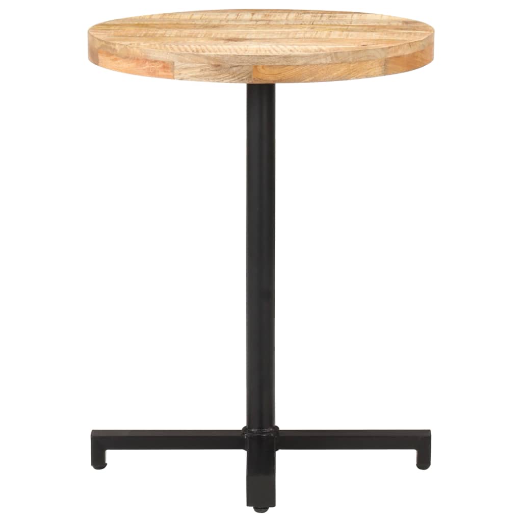 vidaXL Bistro Table Round Ø60x75 cm Rough Mango Wood