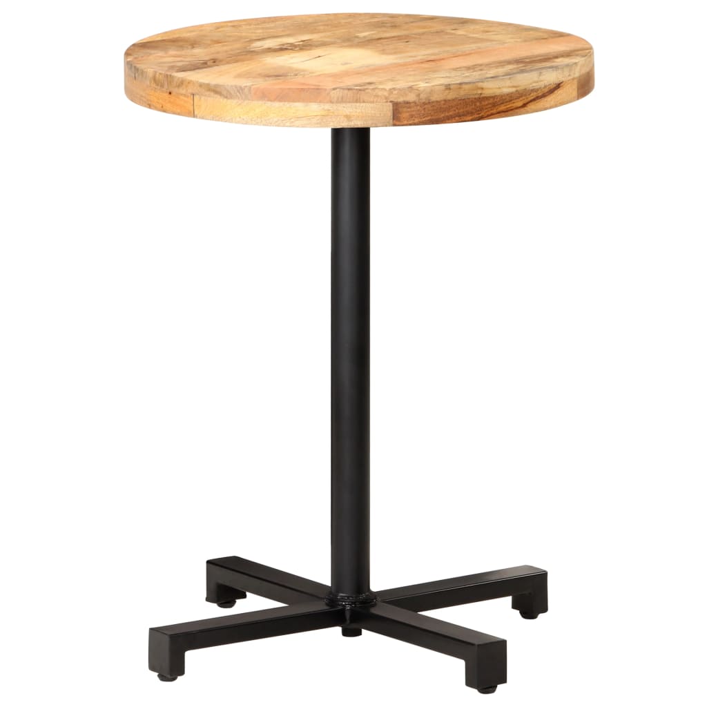 vidaXL Bistro Table Round Ø60x75 cm Rough Mango Wood