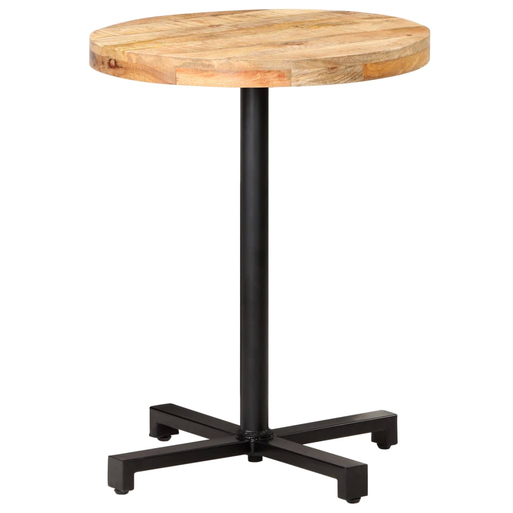 vidaXL Bistro Table Round Ø60x75 cm Rough Mango Wood