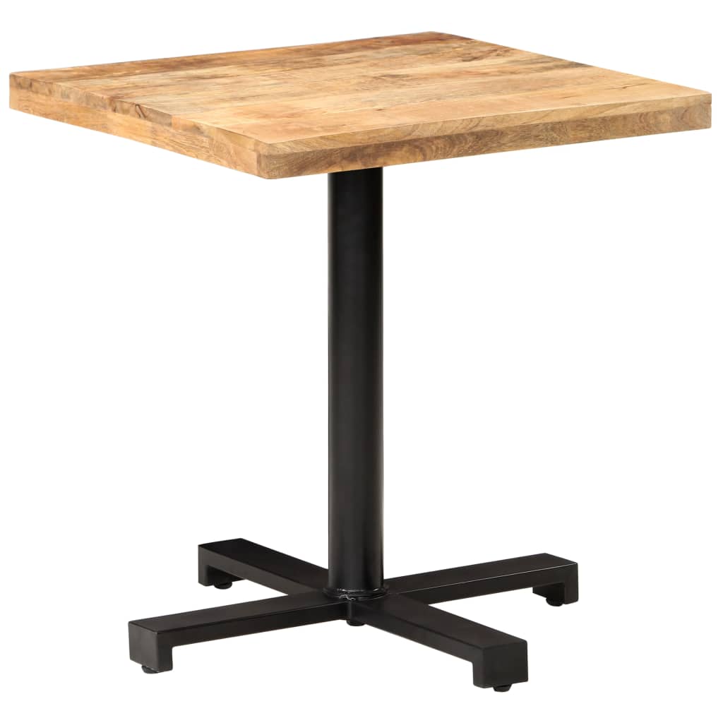 vidaXL Bistro Table Square 70x70x75 cm Rough Mango Wood