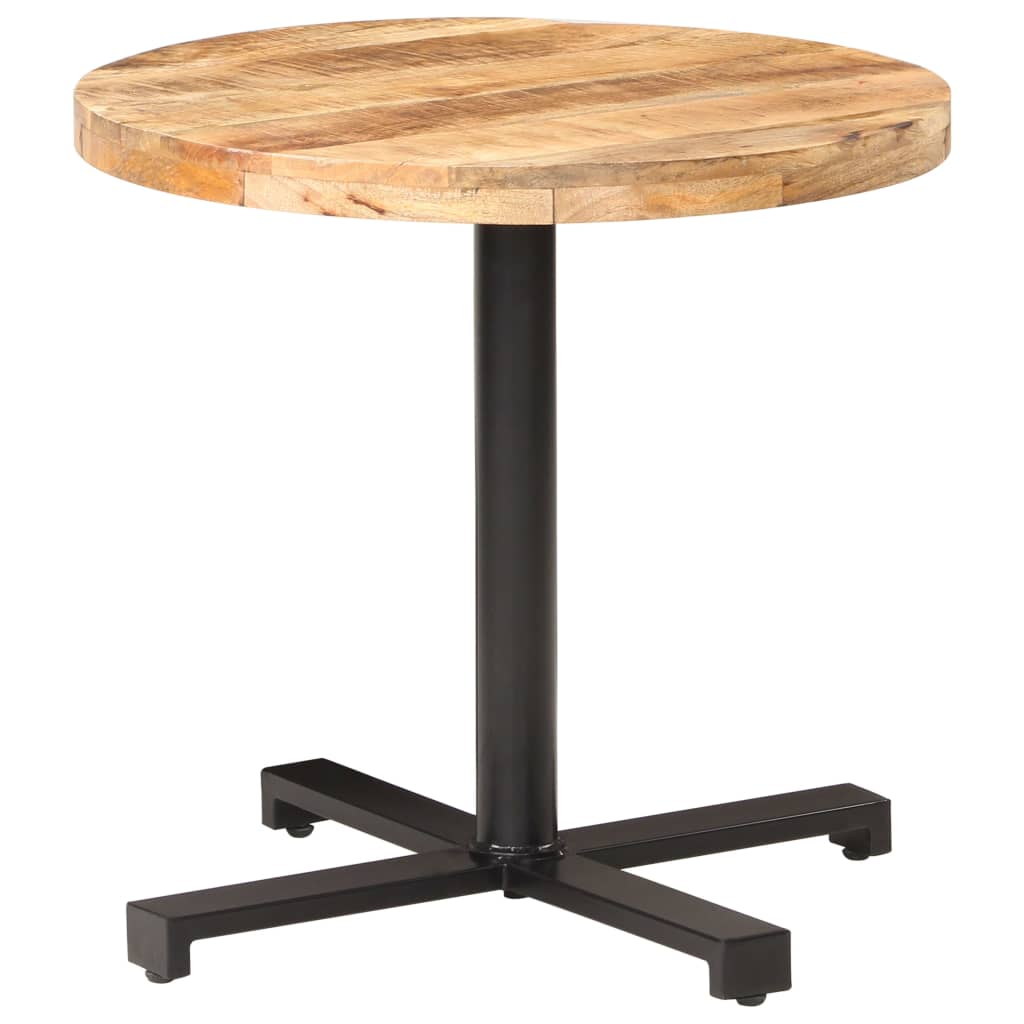 vidaXL Bistro Table Round Ø80x75 cm Rough Mango Wood