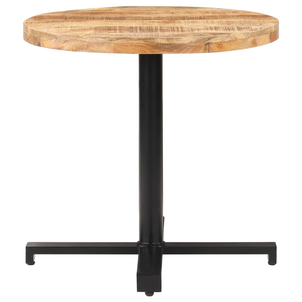 vidaXL Bistro Table Round Ø80x75 cm Rough Mango Wood