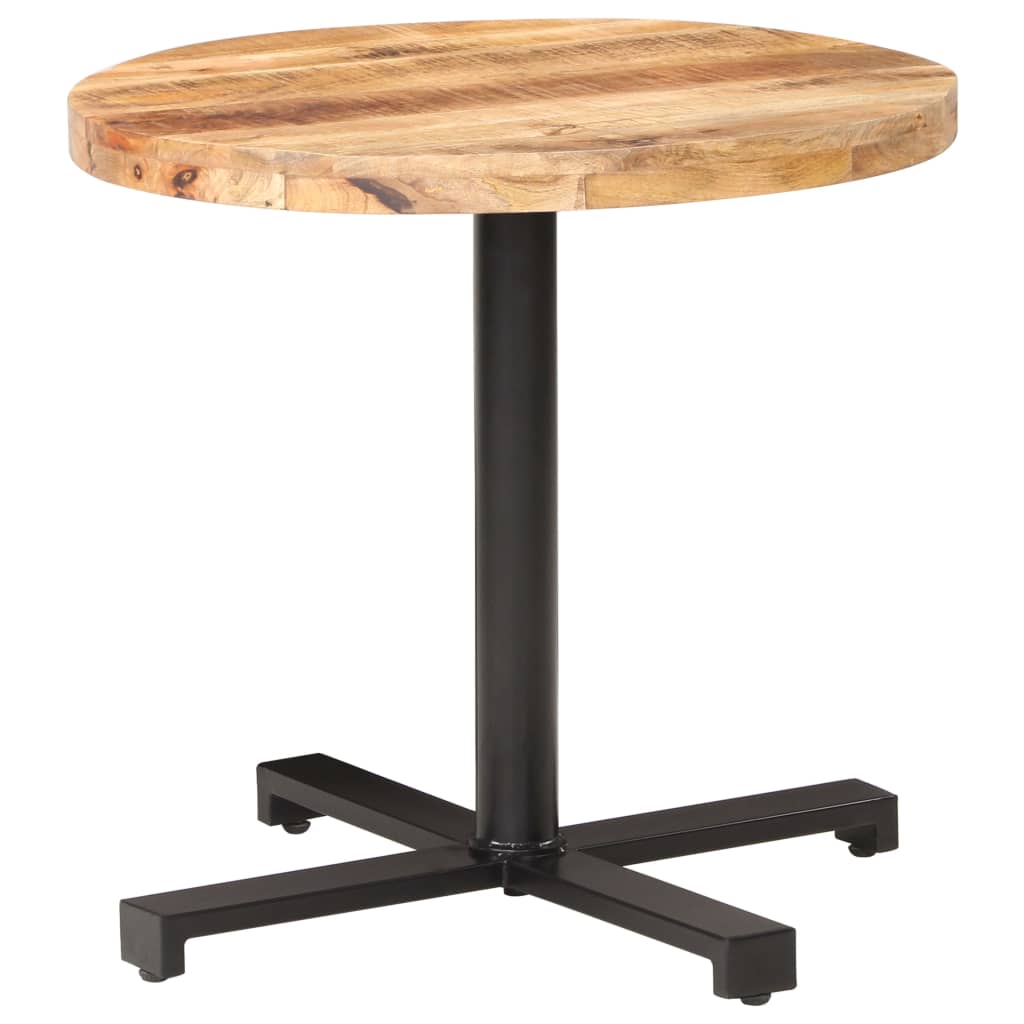 vidaXL Bistro Table Round Ø80x75 cm Rough Mango Wood