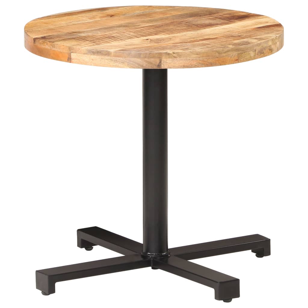 vidaXL Bistro Table Round Ø80x75 cm Rough Mango Wood