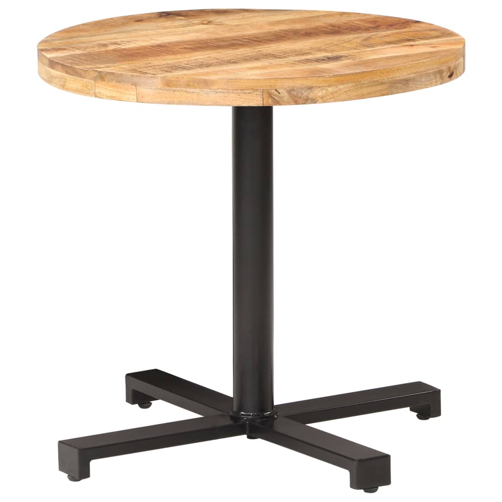 vidaXL Bistro Table Round Ø80x75 cm Rough Mango Wood