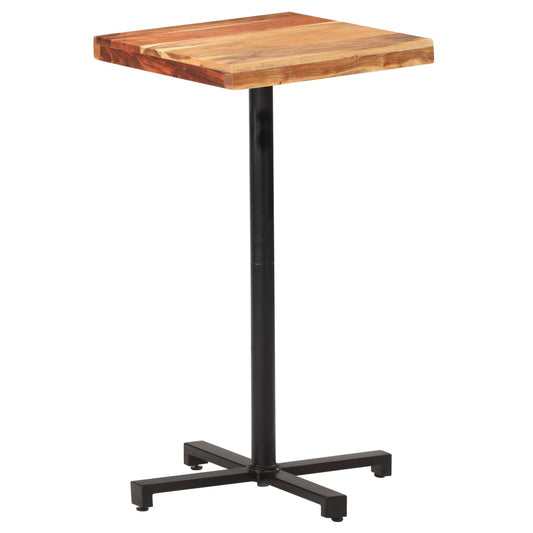 vidaXL Bar Table Square 50x50x110 cm Solid Acacia Wood