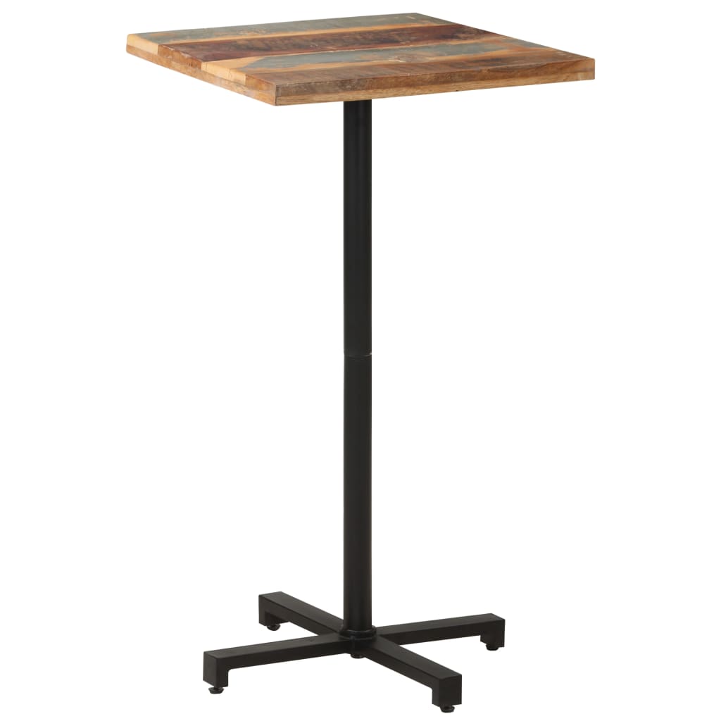 vidaXL Bistro Table Square 60x60x110 cm Solid Reclaimed Wood