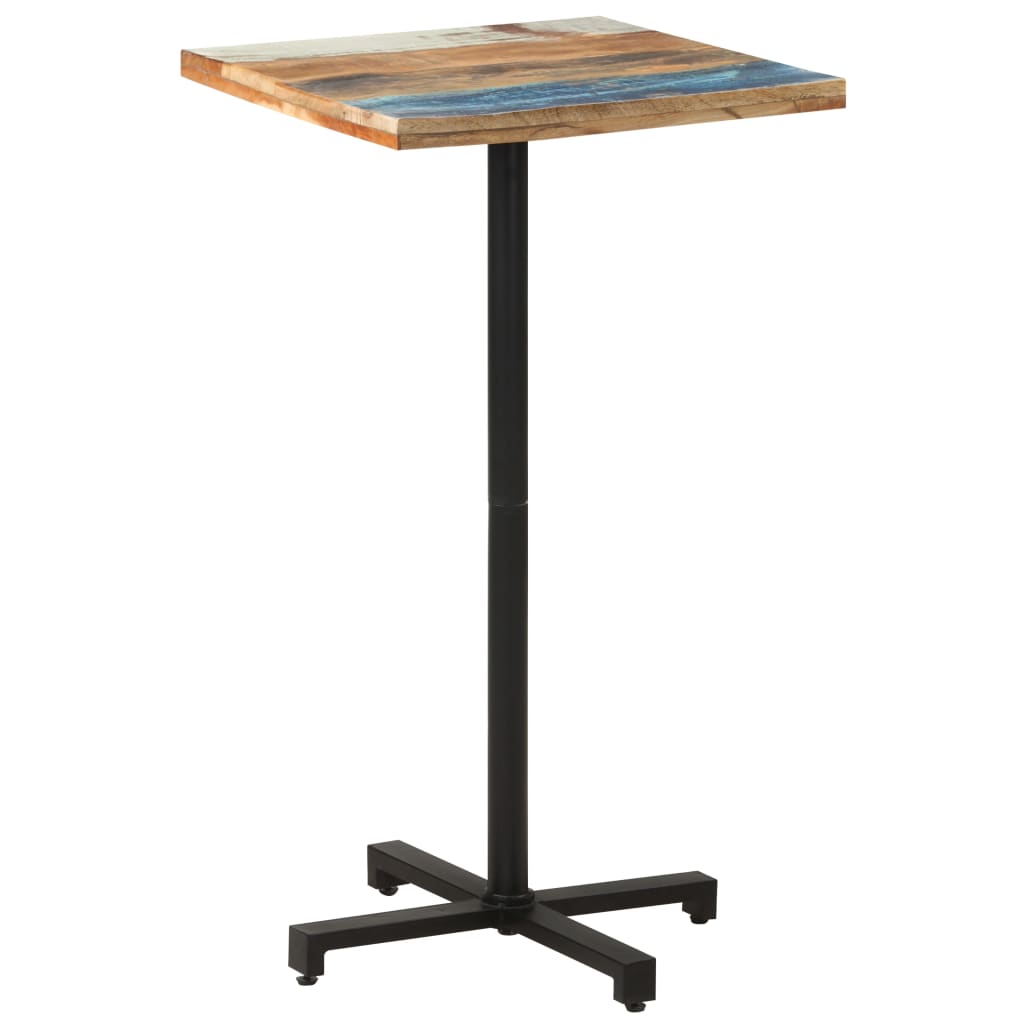 vidaXL Bistro Table Square 60x60x110 cm Solid Reclaimed Wood