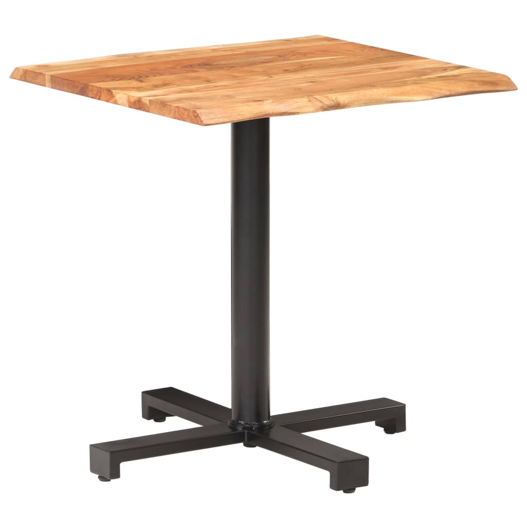 vidaXL Bistro Table with Live Edges 70x70x75 cm Solid Acacia Wood