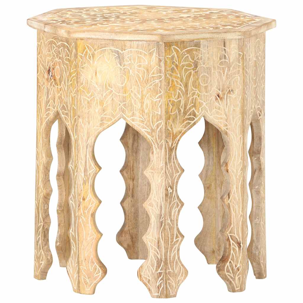 320372 vidaXL Side Table Ø48 cm Solid Mango Wood