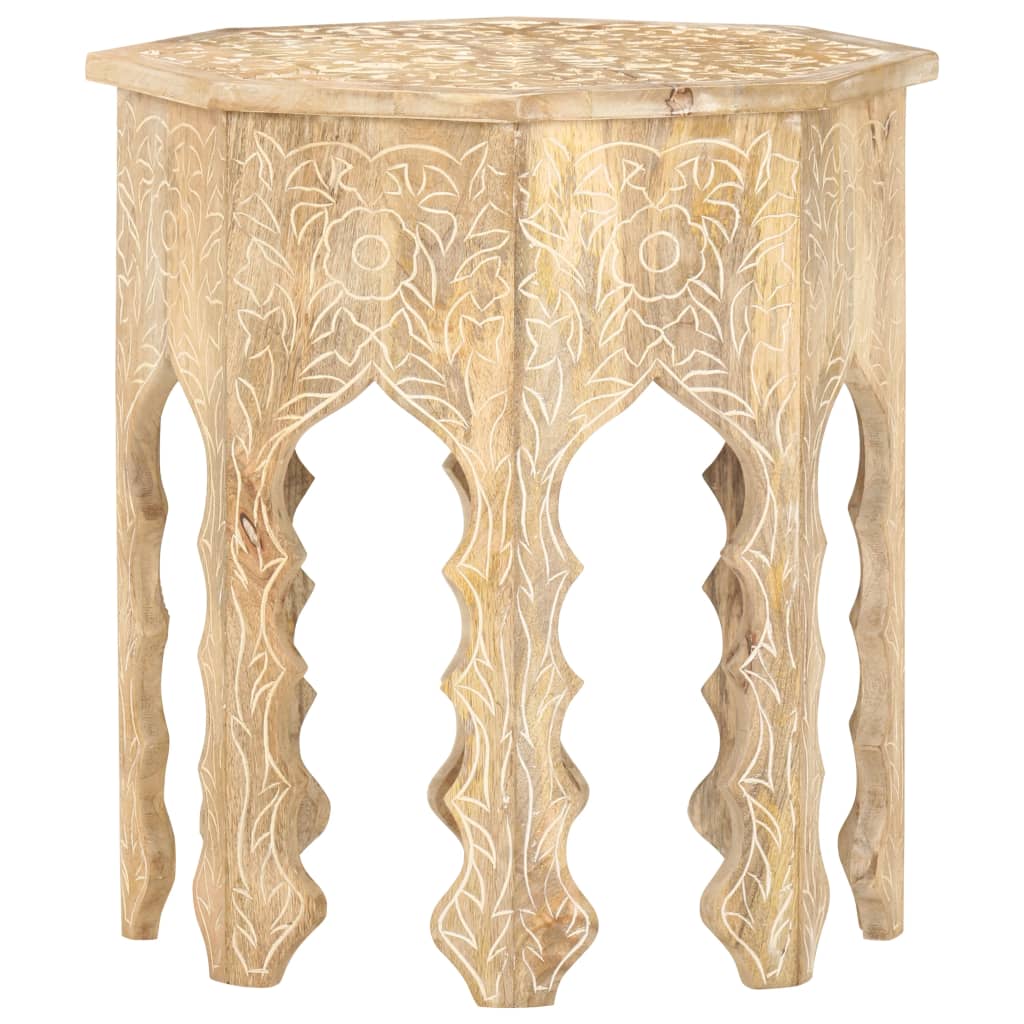 320372 vidaXL Side Table Ø48 cm Solid Mango Wood