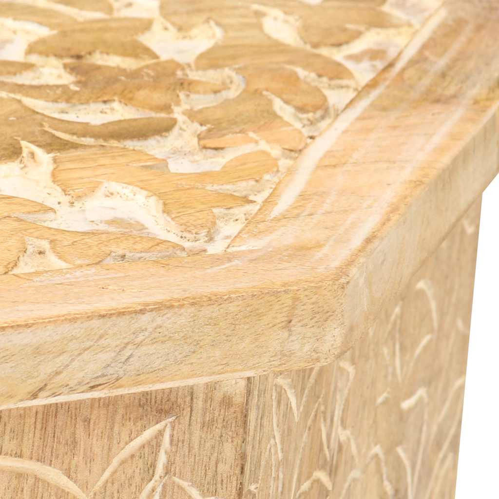 320372 vidaXL Side Table Ø48 cm Solid Mango Wood