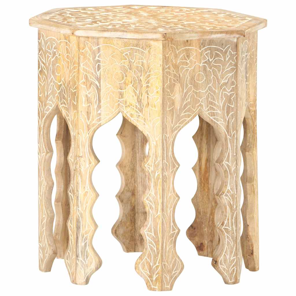 320372 vidaXL Side Table Ø48 cm Solid Mango Wood