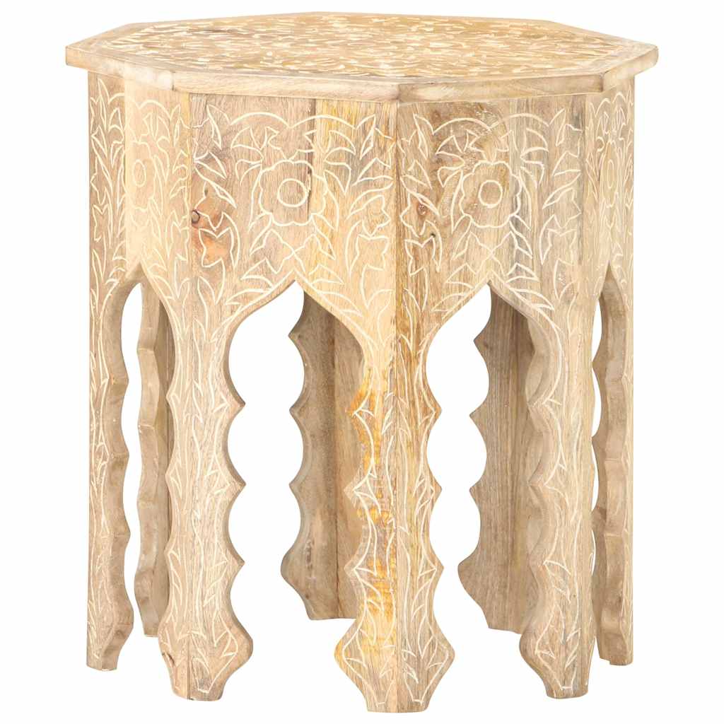 320372 vidaXL Side Table Ø48 cm Solid Mango Wood