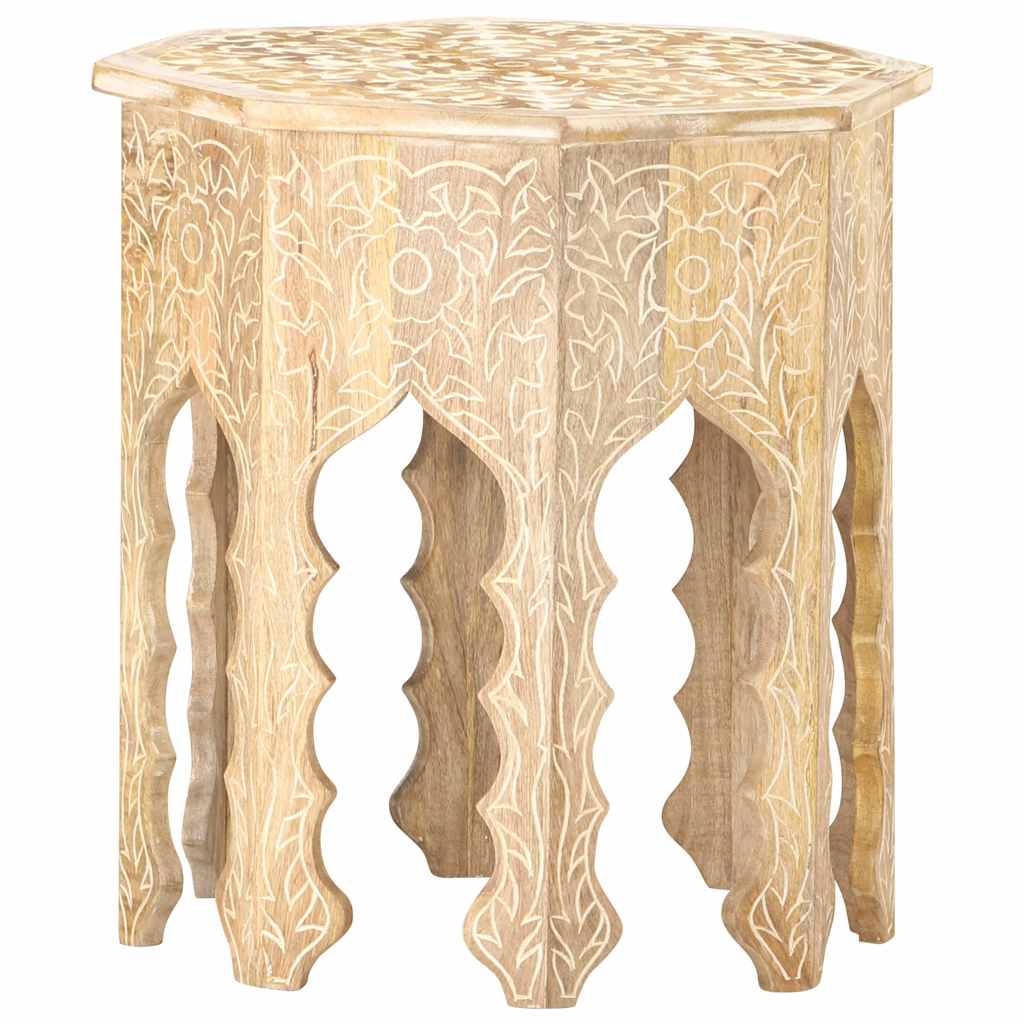 320372 vidaXL Side Table Ø48 cm Solid Mango Wood