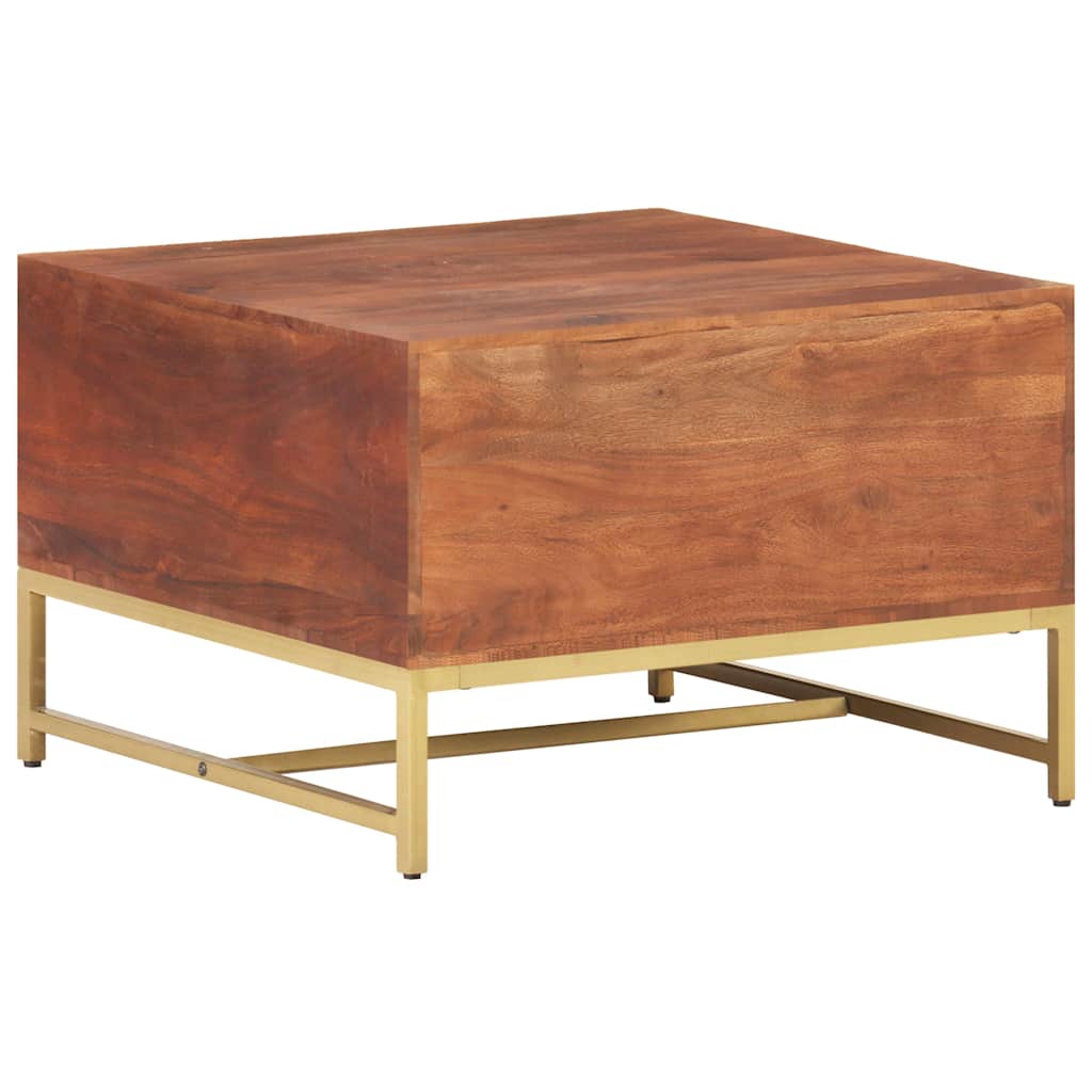 320376 vidaXL Coffee Table Honey Brown 67x67x45 cm Solid Acacia Wood