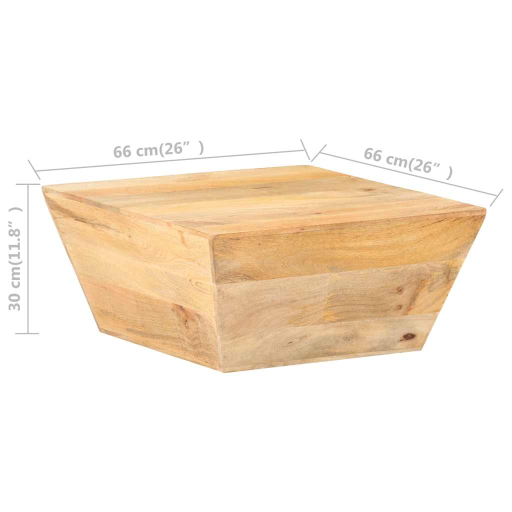 320387 vidaXL Coffee Table V-shape 66x66x30 cm Solid Mango Wood