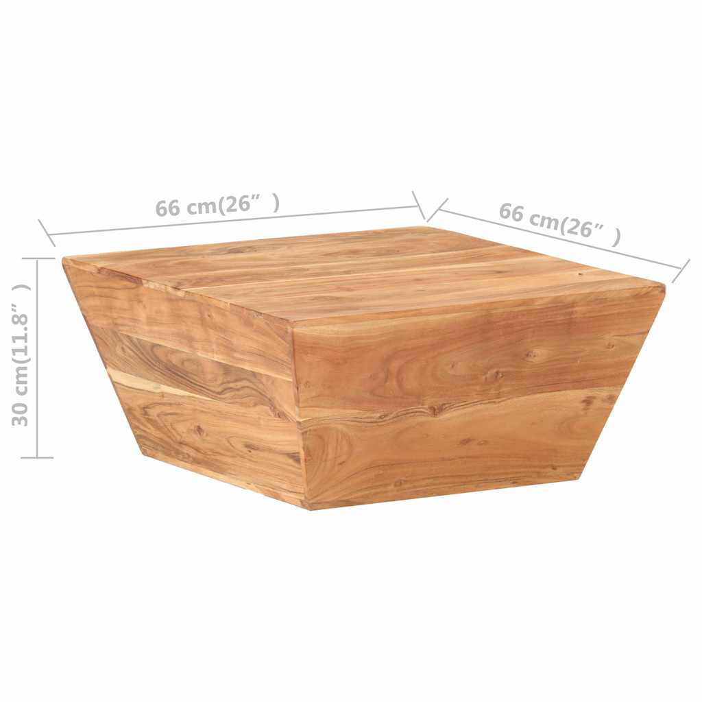 320388 vidaXL Coffee Table V-shape 66x66x30 cm Solid Acacia Wood