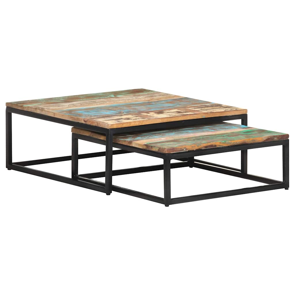 320390 vidaXL Nesting Coffee Tables 2 pcs Solid Reclaimed Wood