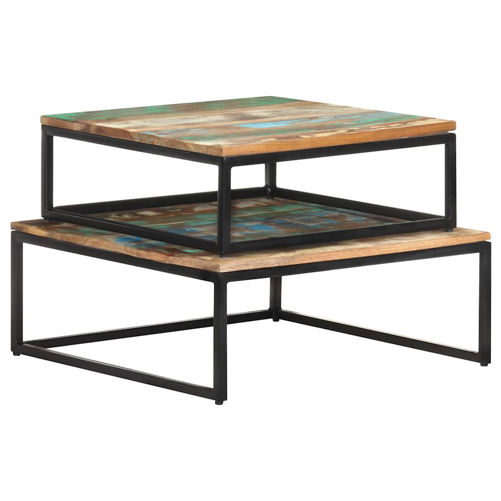 320390 vidaXL Nesting Coffee Tables 2 pcs Solid Reclaimed Wood