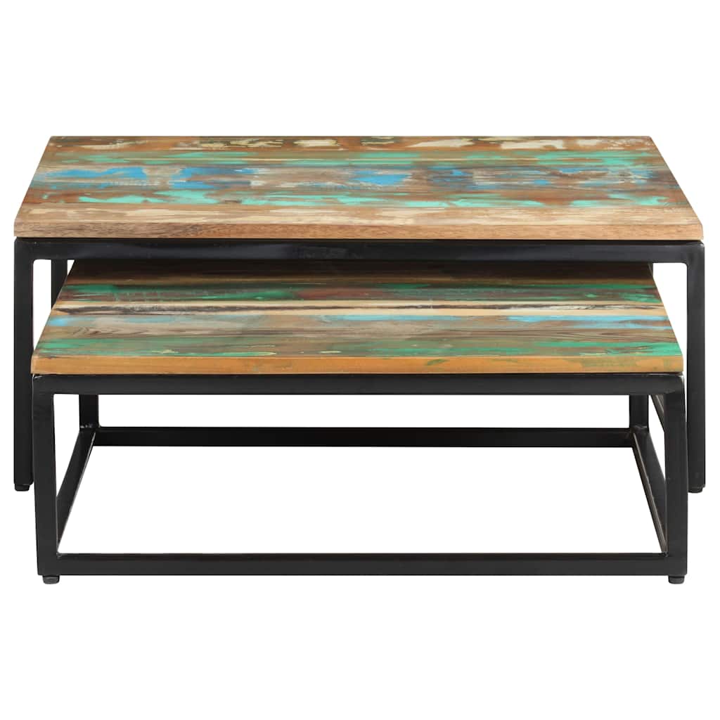 320390 vidaXL Nesting Coffee Tables 2 pcs Solid Reclaimed Wood