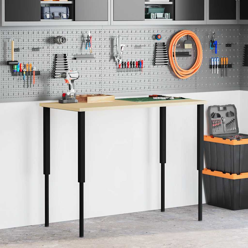 Adjustable Work Bench Frames 2 pcs Metal 55x(69-95.5) cm Black
