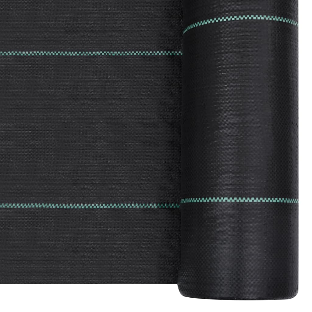 vidaXL Weed & Root Control Mat Black 1x50 m PP