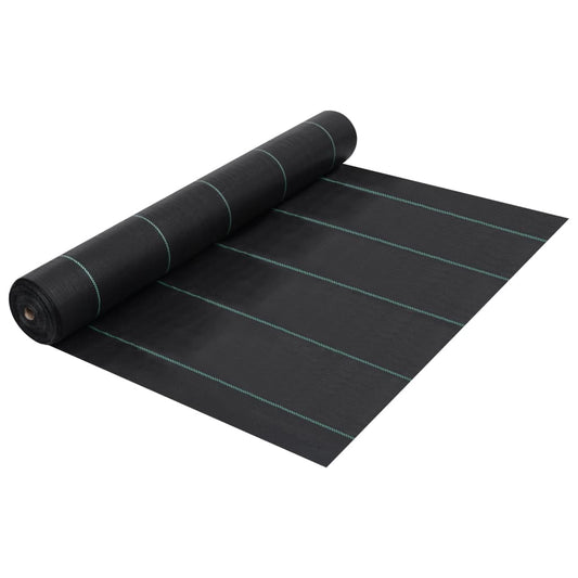 vidaXL Weed & Root Control Mat Black 1x200 m PP