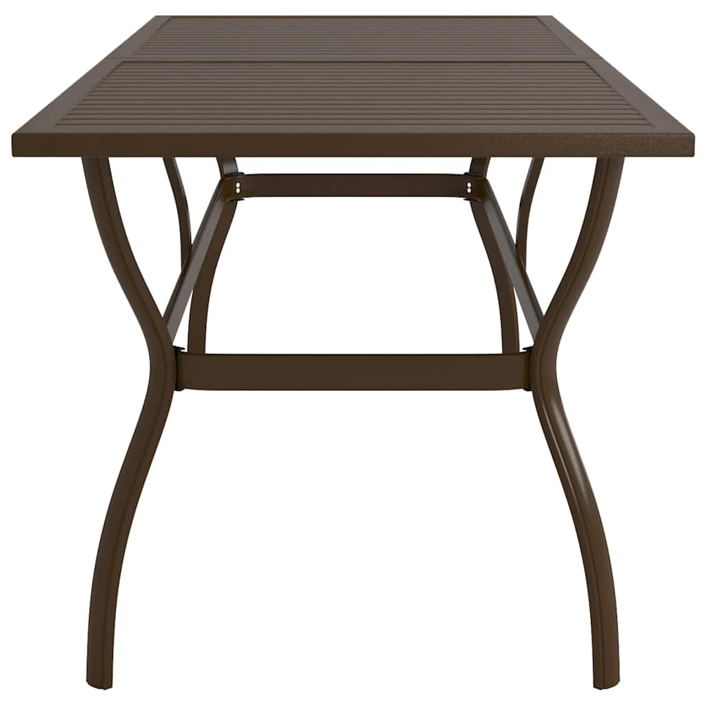 312281 vidaXL Garden Table Brown 190x80x72 cm Steel