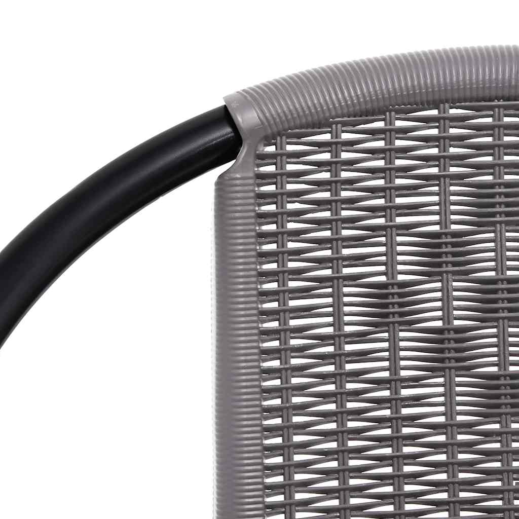 Garden Chairs 2 pcs Plastic Rattan and Steel 110 kg