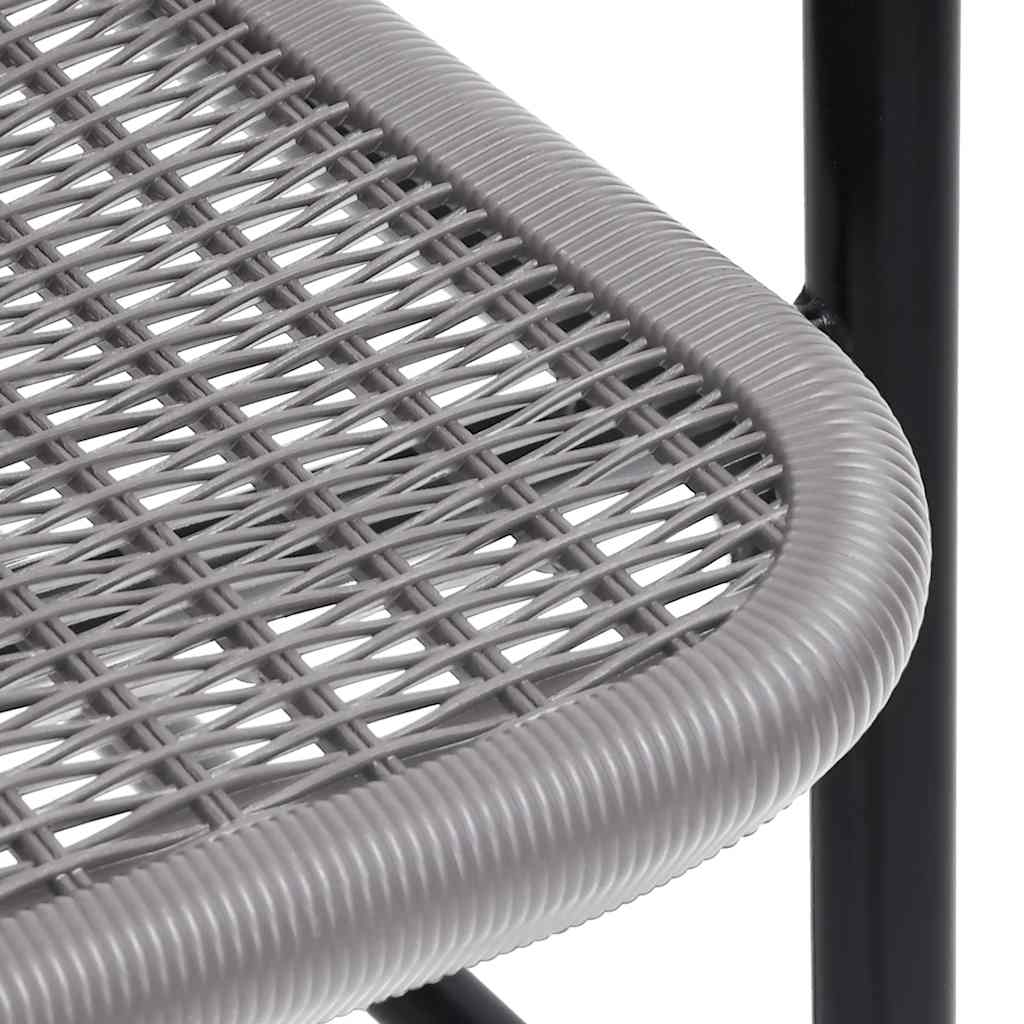 Garden Chairs 2 pcs Plastic Rattan and Steel 110 kg
