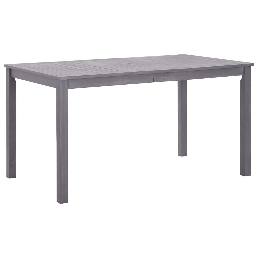 311849 vidaXL Garden Table Grey Wash 140x80x74 cm Solid Acacia Wood
