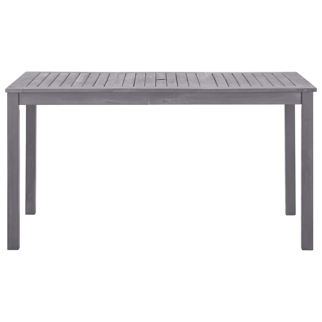 311849 vidaXL Garden Table Grey Wash 140x80x74 cm Solid Acacia Wood