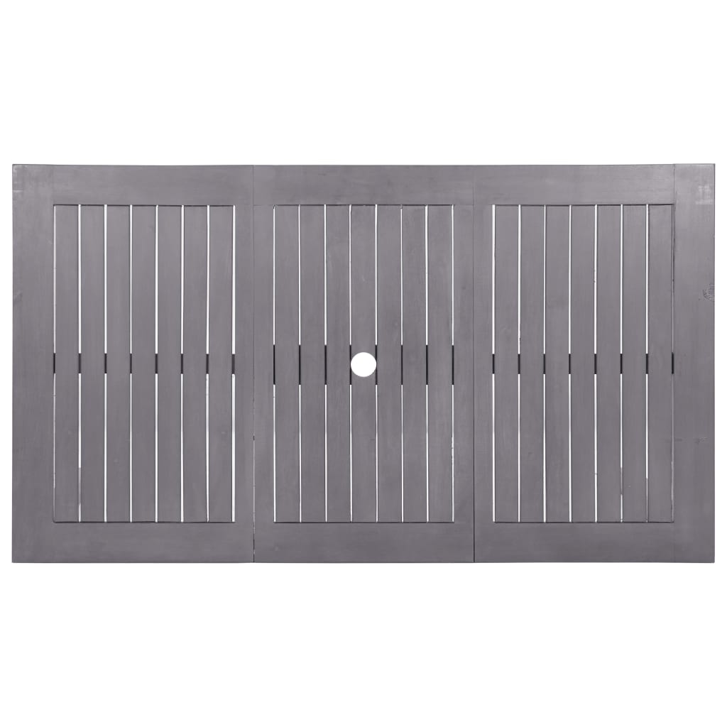 311849 vidaXL Garden Table Grey Wash 140x80x74 cm Solid Acacia Wood