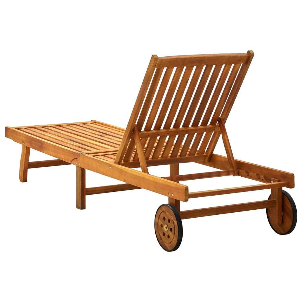 vidaXL Sun Lounger Solid Acacia Wood