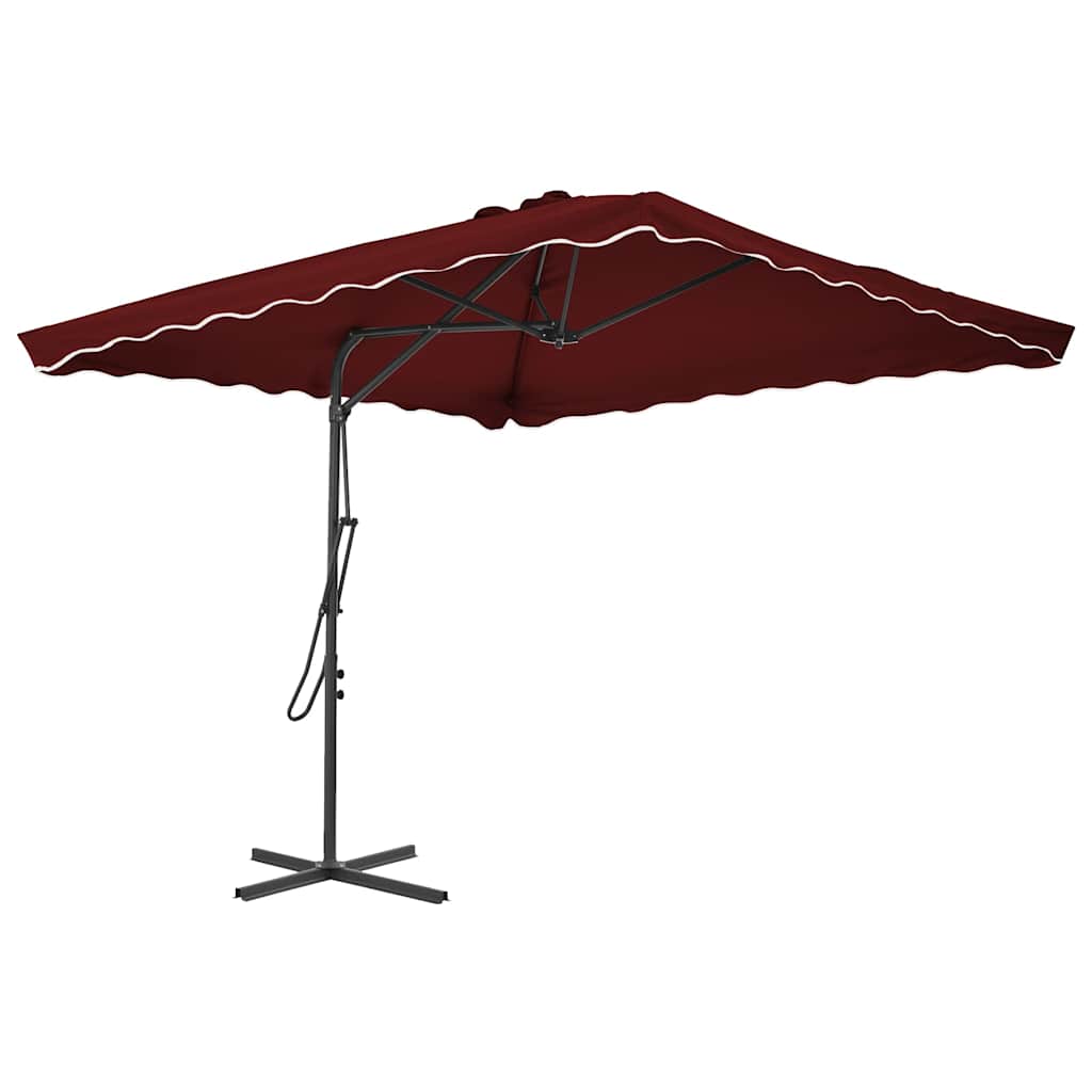 Garden Parasol | Bordeaux Red | Fabric, Powder-coated steel | 250x250 cm