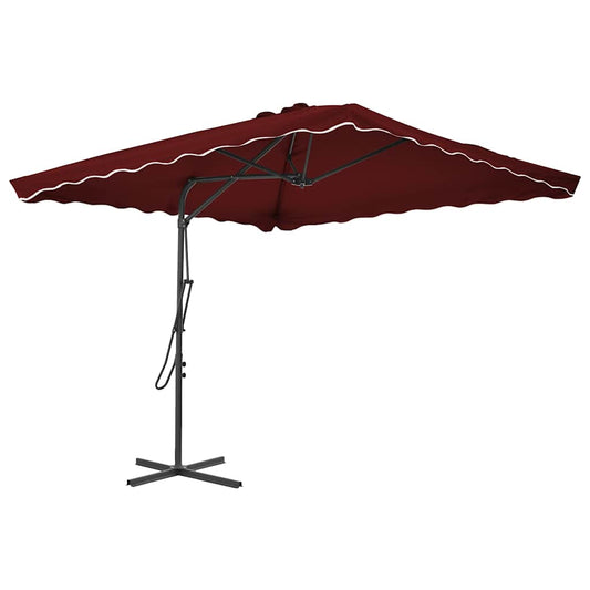 Garden Parasol | Bordeaux Red | Fabric, Powder-coated steel | 250x250 cm